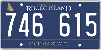 RI license plate 746615