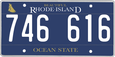 RI license plate 746616