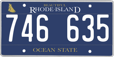 RI license plate 746635
