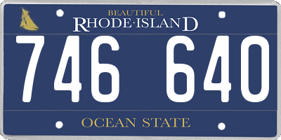 RI license plate 746640