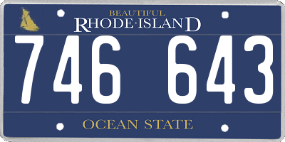 RI license plate 746643