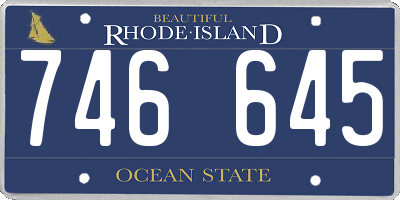 RI license plate 746645