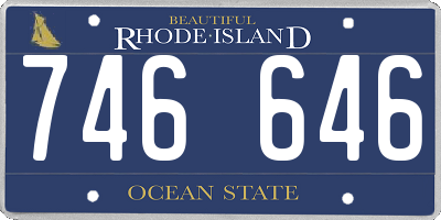 RI license plate 746646