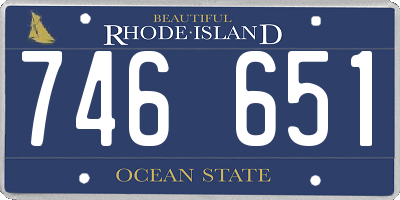 RI license plate 746651