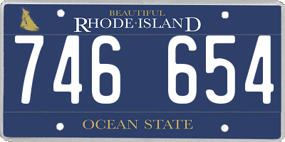 RI license plate 746654