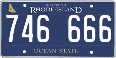 RI license plate 746666