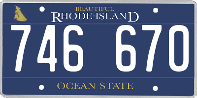 RI license plate 746670
