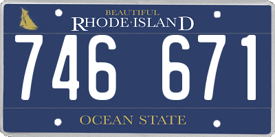 RI license plate 746671