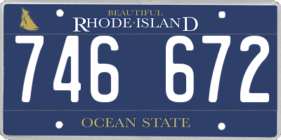 RI license plate 746672