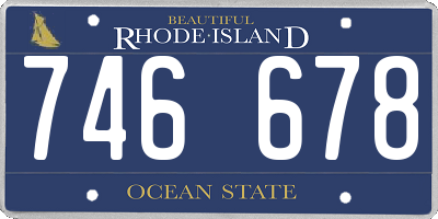 RI license plate 746678