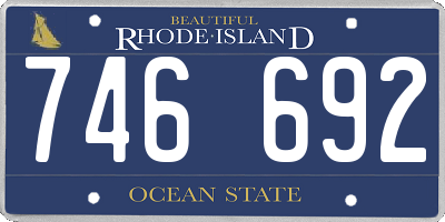 RI license plate 746692