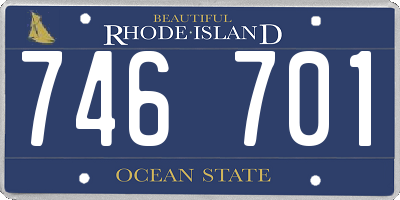 RI license plate 746701