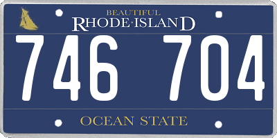 RI license plate 746704