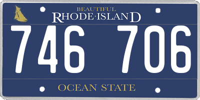RI license plate 746706