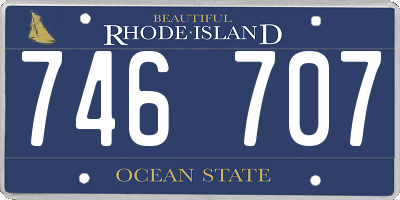 RI license plate 746707