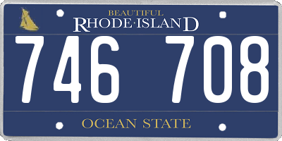 RI license plate 746708