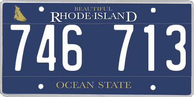 RI license plate 746713