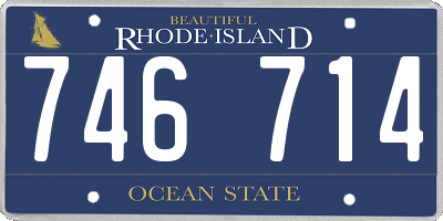 RI license plate 746714