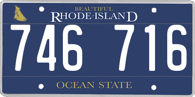 RI license plate 746716