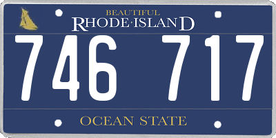 RI license plate 746717
