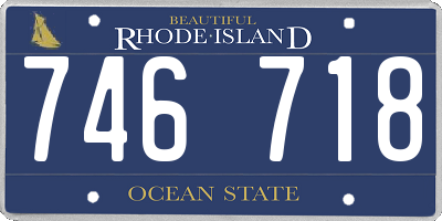 RI license plate 746718