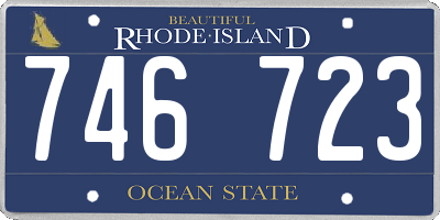 RI license plate 746723