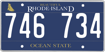 RI license plate 746734