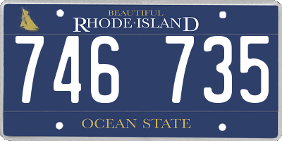 RI license plate 746735