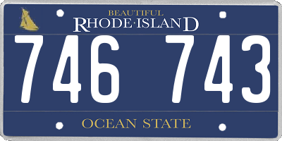 RI license plate 746743