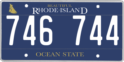 RI license plate 746744