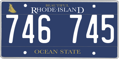 RI license plate 746745