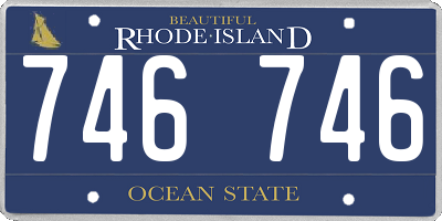 RI license plate 746746