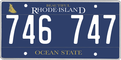 RI license plate 746747