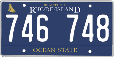 RI license plate 746748