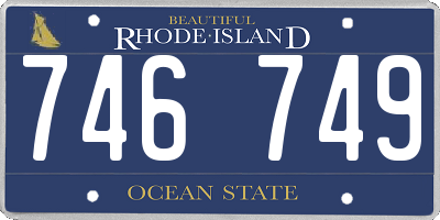 RI license plate 746749