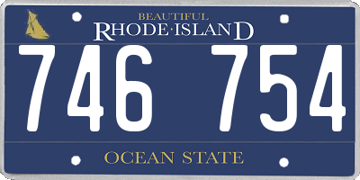 RI license plate 746754