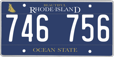 RI license plate 746756