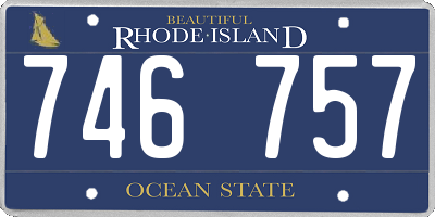 RI license plate 746757