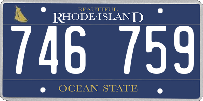 RI license plate 746759