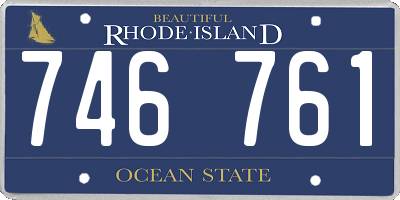RI license plate 746761