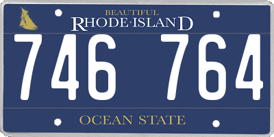 RI license plate 746764