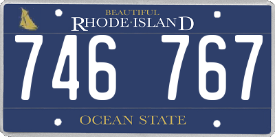 RI license plate 746767