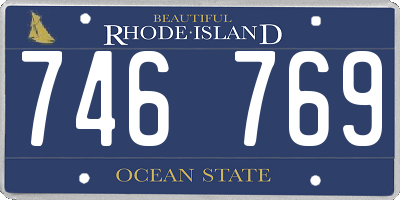 RI license plate 746769