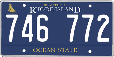 RI license plate 746772