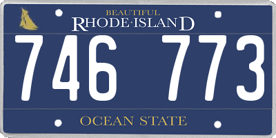 RI license plate 746773