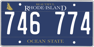 RI license plate 746774