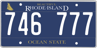 RI license plate 746777
