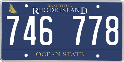 RI license plate 746778