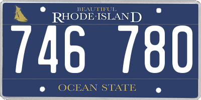 RI license plate 746780