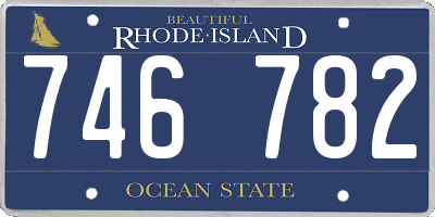 RI license plate 746782